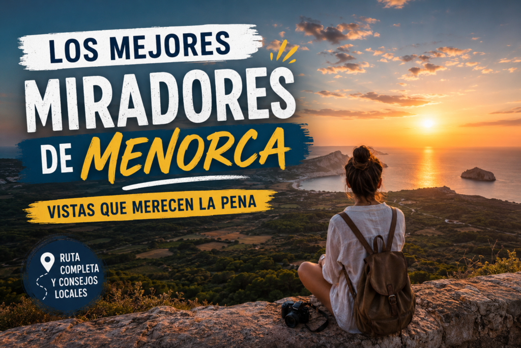 Descubre los mejores miradores de Menorca en 2026: vistas panorámicas, atardeceres y rincones espectaculares para disfrutar de la isla.