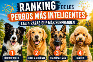 Descubre cuáles son los perros más inteligentes del mundo. Ranking de 4 razas que destacan por obediencia, aprendizaje y carácter.
