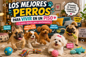 Descubre los mejores perros para vivir en un piso. Conoce las 5 razas más tranquilas, adaptables y recomendadas para apartamentos y viviendas urbanas