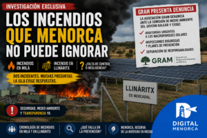 Los incendios de Milà y Llinàritx reabren el debate sobre la seguridad de las infraestructuras, los macroparques solares y el futuro energético de Menorca.