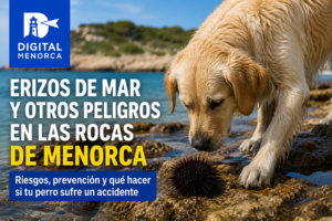 Erizos de mar en perros en Menorca: riesgos, síntomas y cómo evitarlos