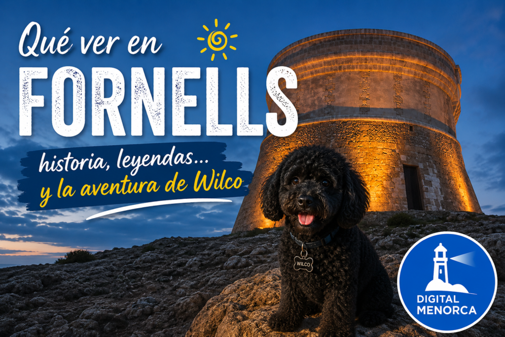 Descubre qué ver en Fornells con una ruta entre fortalezas, torres, leyendas y patrimonio mientras vivimos una divertida aventura buscando a Wilco.