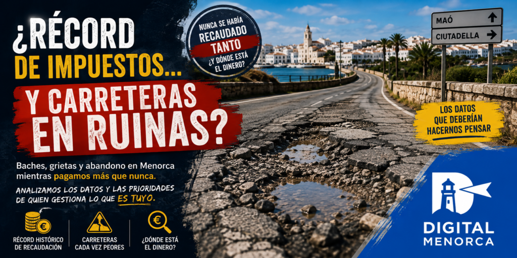 España bate récords de recaudación mientras crecen las críticas por el deterioro de las carreteras. En Menorca el debate también preocupa a conductores.