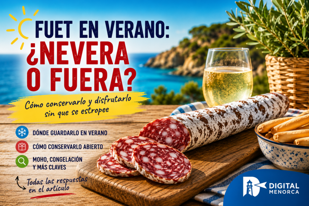 ¿Cómo conservar el fuet en verano? Te explicamos cuándo guardarlo en la nevera, cómo conservarlo abierto y si se puede congelar.