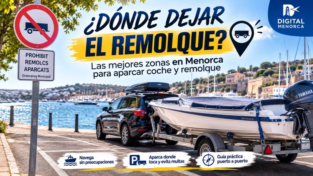 ¿Dónde guardar el remolque mientras navegas en Menorca?