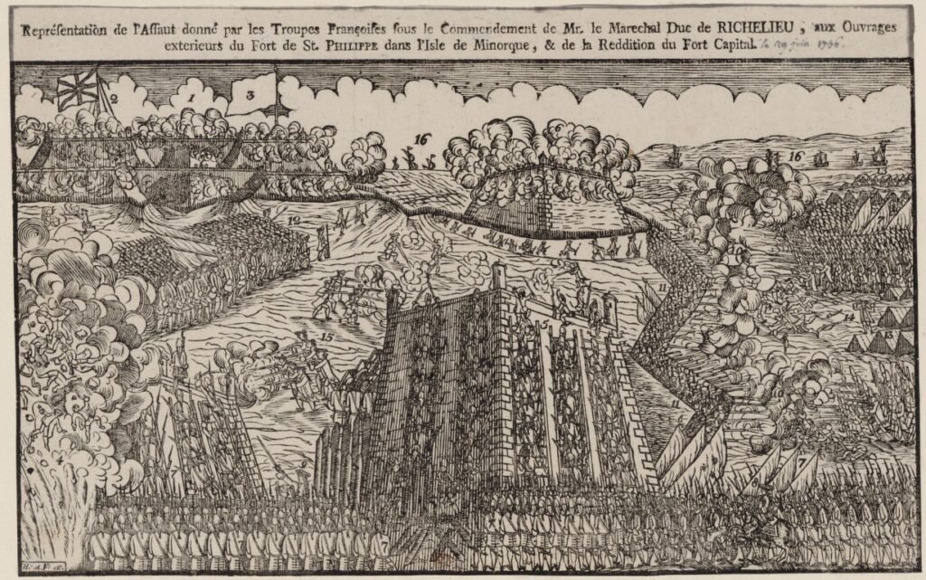 Asalto francés al Castillo de San Felipe de Mahón en 1756