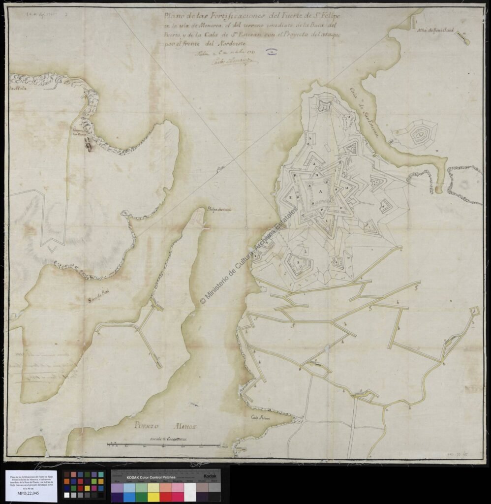 Plano histórico del Castillo de San Felipe y sus cercanías